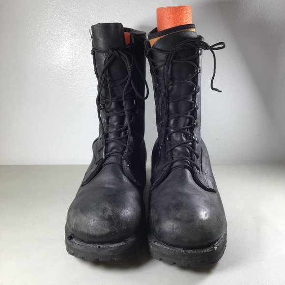 Belleville Military Leather Combat Boots Black 10W - Picture 3 of 14